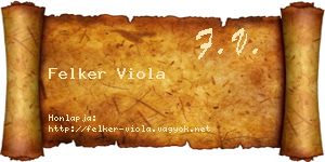 Felker Viola névjegykártya